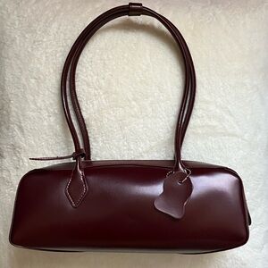 Burgundy Leather Handbag/Shoulder bag
